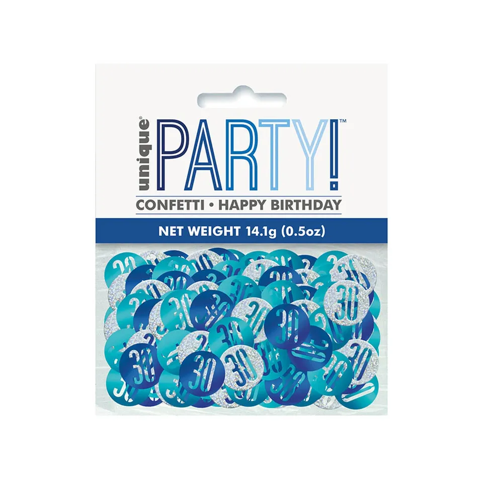 konfetti-metall-glitz-blau-14-g-streudeko-party image 1