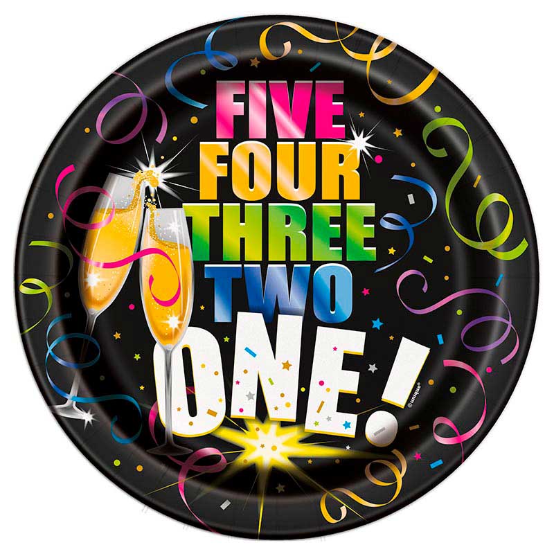 das-kost-mland-pappteller-new-year-glitzy-23-cm-8-st image 1