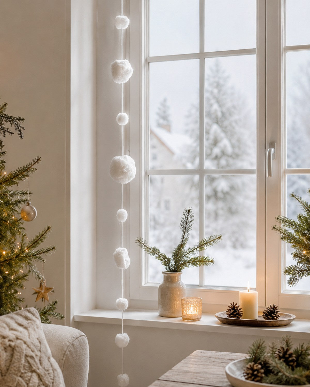 das-kost-mland-schneeball-girlande-wei-deko-180-cm-68525 image 4
