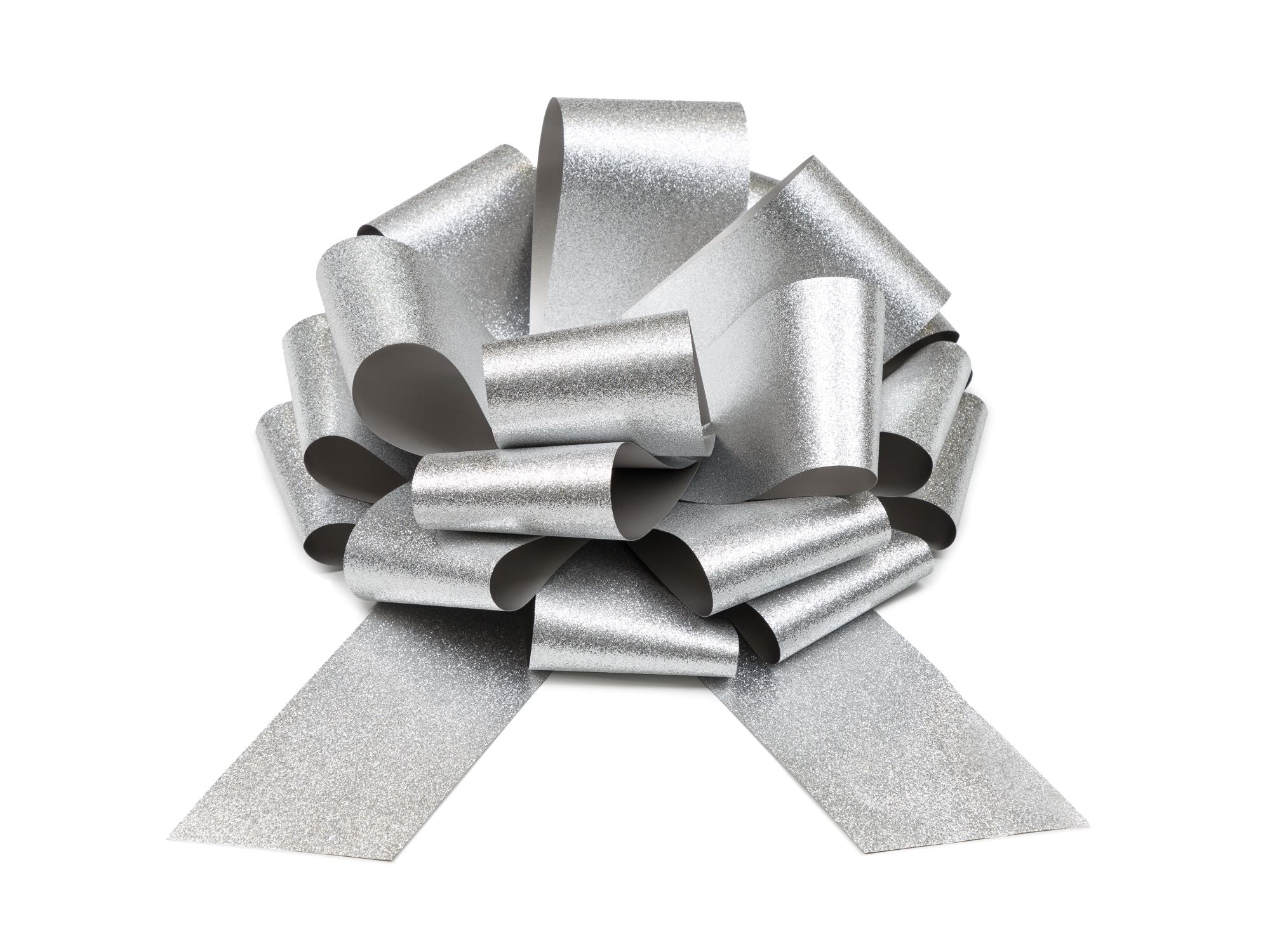 das-kost-mland-dekoschleife-30-cm-schleife-silber-diy image 1