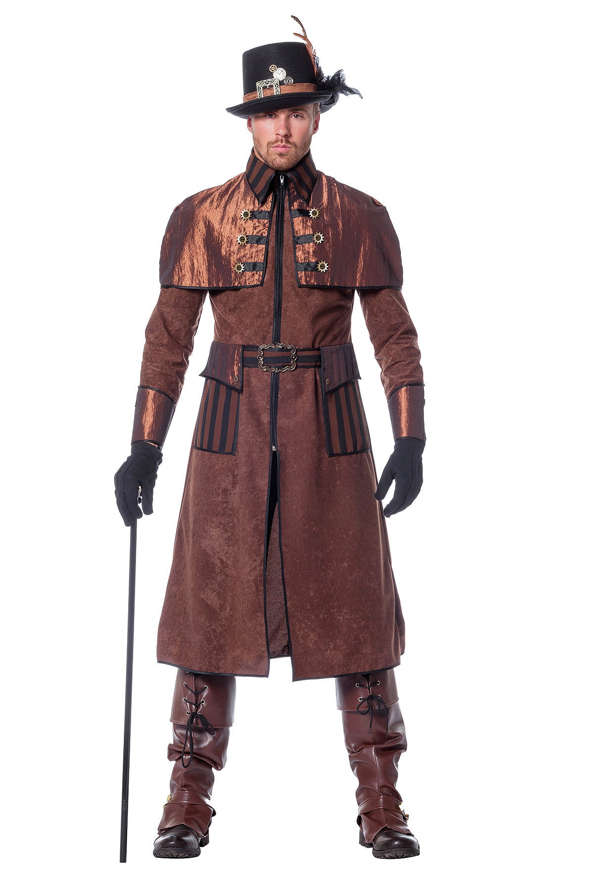das-kost-mland-mr-deluxe-steampunk-herrenkost-m-mantel image 1