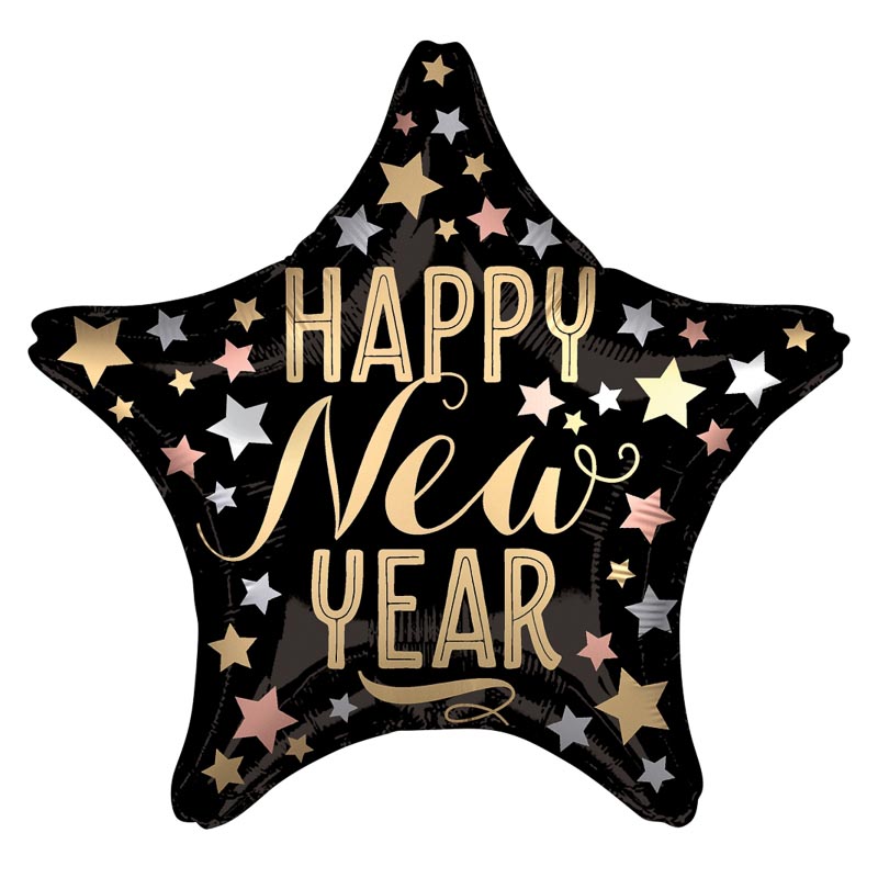 das-kost-mland-stern-folienballon-happy-new-year-43-cm image 1