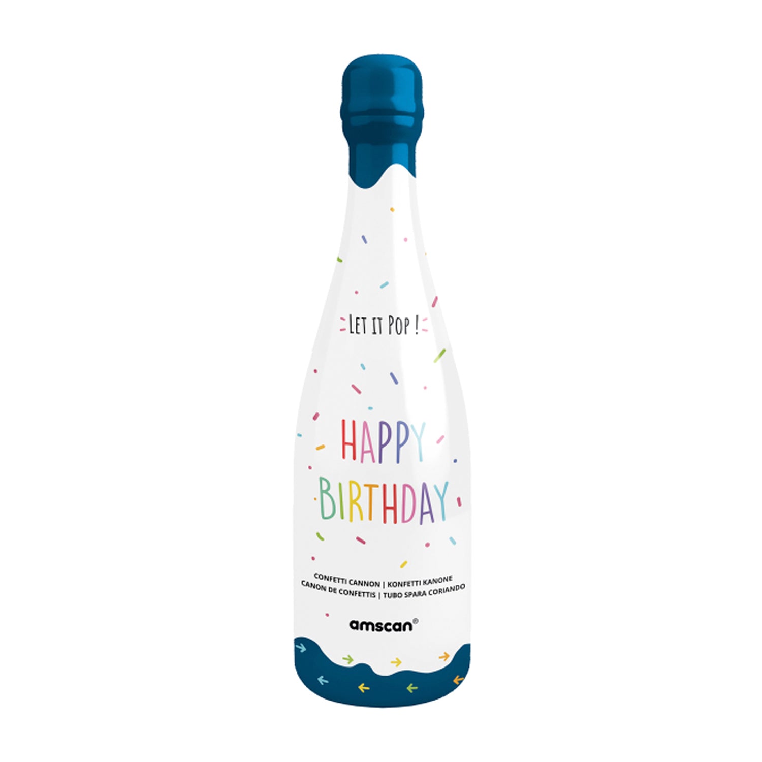 das-kost-mland-konfettishooter-flasche-blau-32-cm-bunt image 1