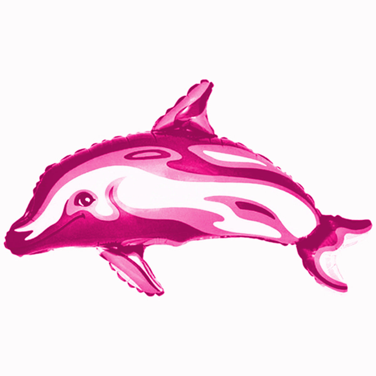 das-kost-mland-dekorationen-folienballon-delfin-34-pink-holografisch image 1