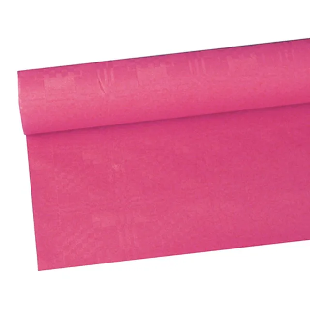 das-kost-mland-tischdecke-papier-damastpr-gung-fuchsia-6x1-2m image 1