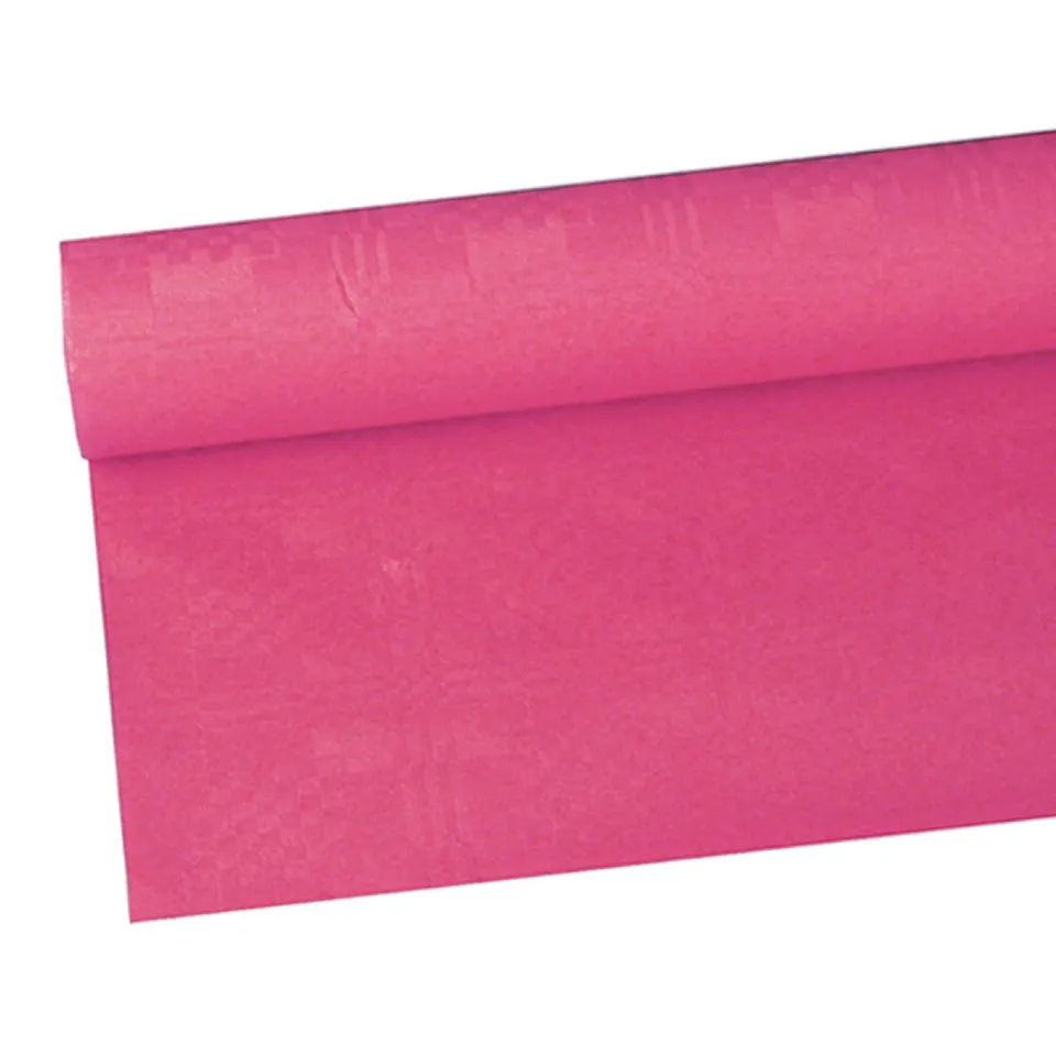 das-kost-mland-tischdecke-papier-damastpr-gung-fuchsia-6x1-2m image 1