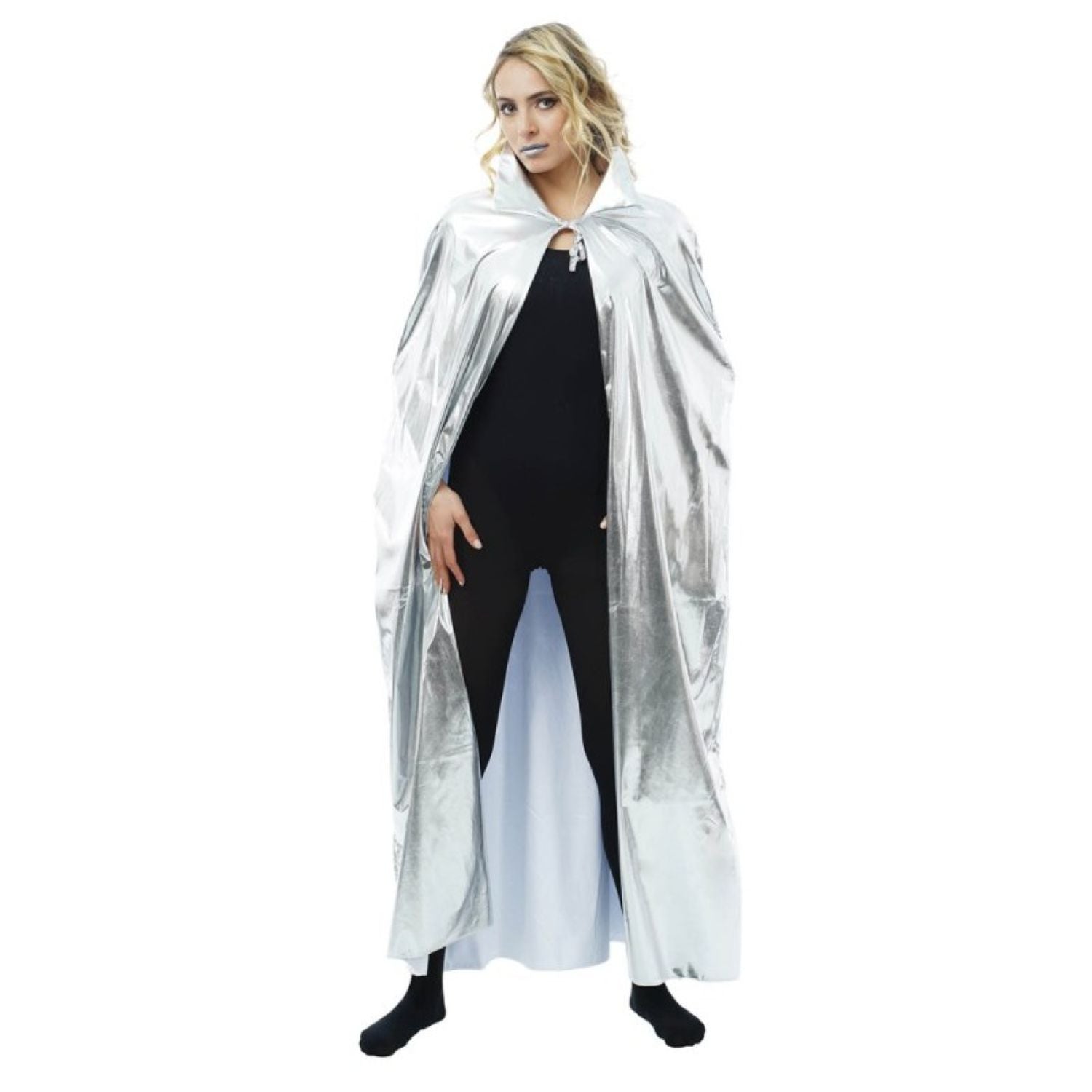 das-kost-mland-umhang-mit-kragen-silber-135-cm-cape image 1