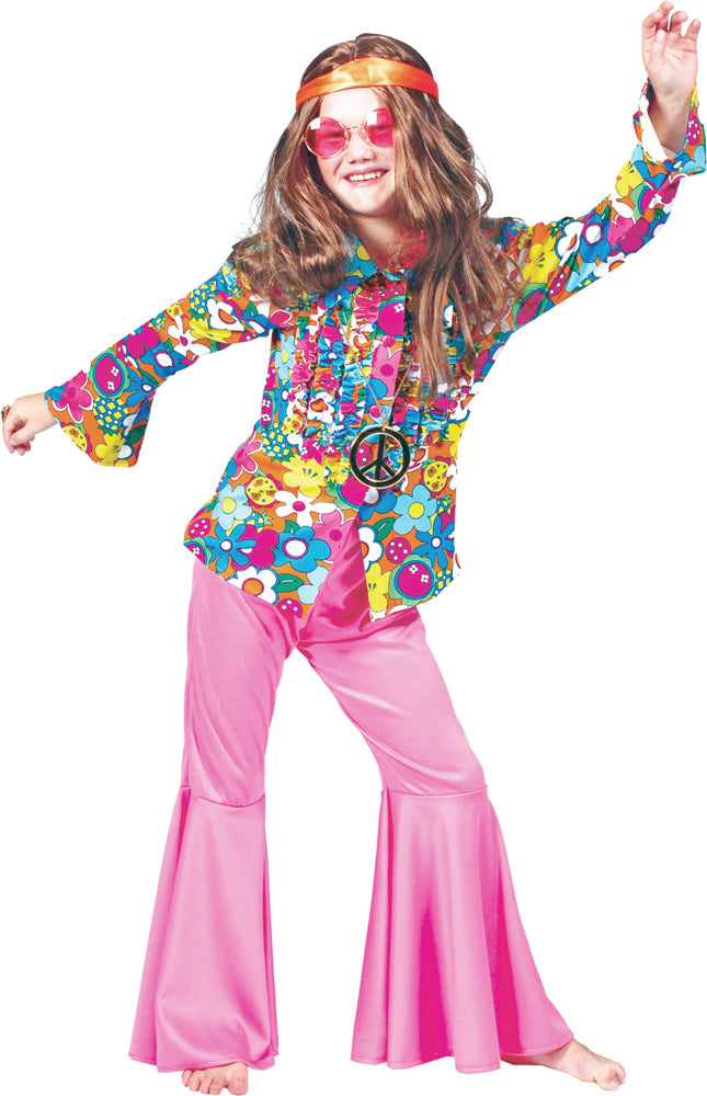 das-kost-mland-m-dchen-hippie-schlaghose-rosa-gr-140-stretch image 2