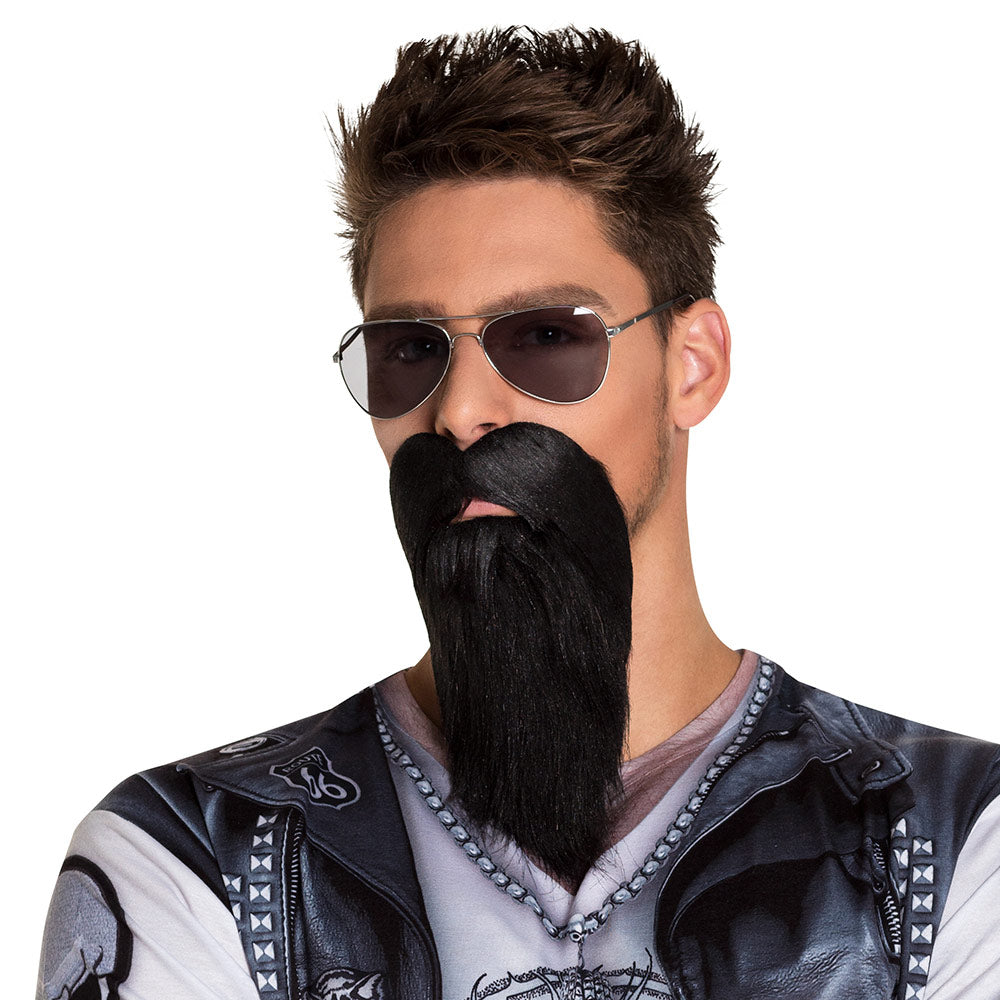 das-kost-mland-biker-bart-schwarz-kost-m-accessoire-herren image 1