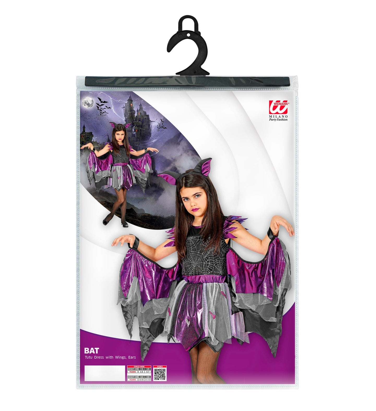 das-kost-mland-glitzer-fledermaus-kinderkost-m-schwarz-lila image 3
