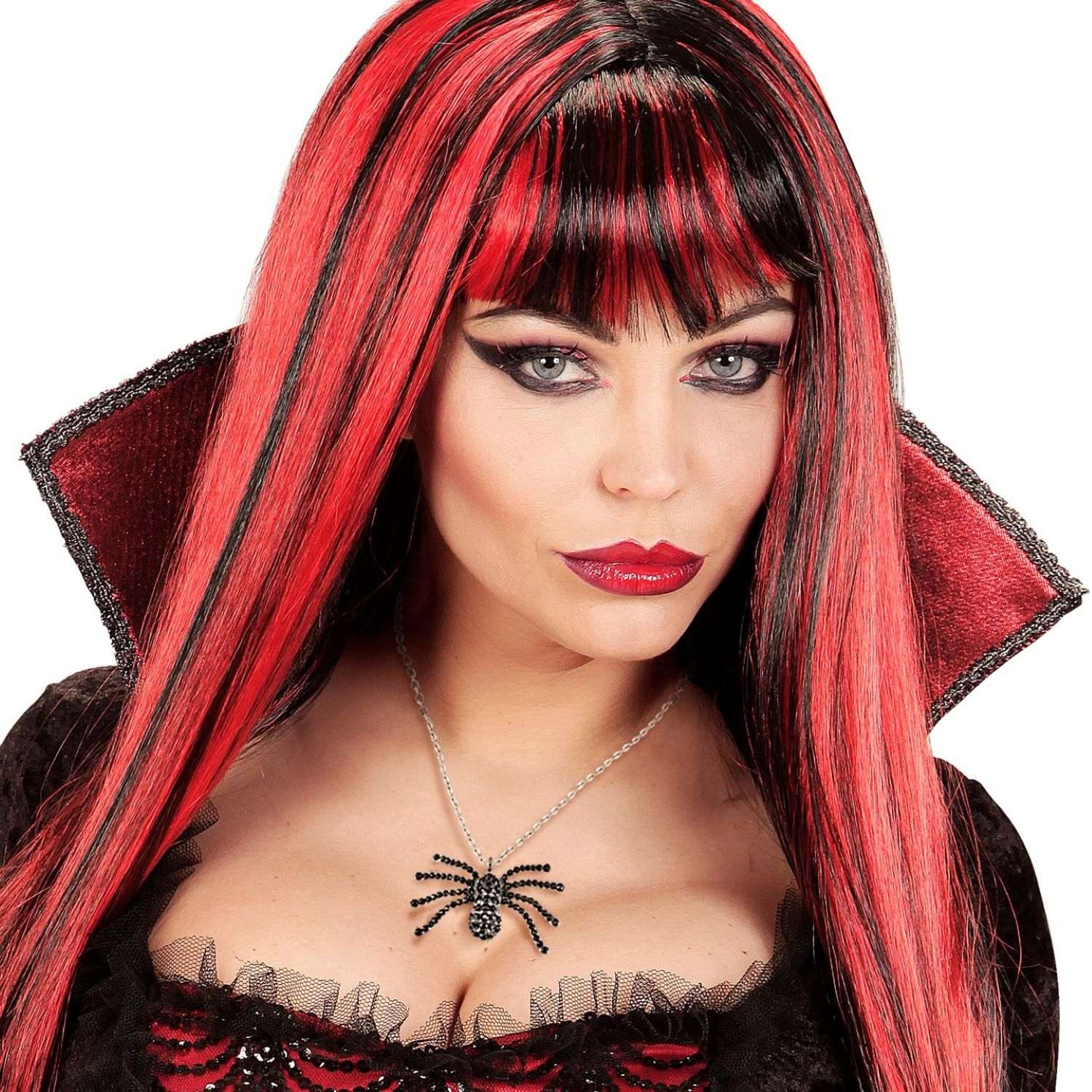 halskette-strass-spinne-schwarz-zink-gothic-schmuck image 4
