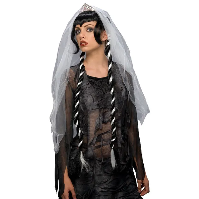 das-kost-mland-accessoires-per-cke-gothic-braut-mit-tiara-schwarz image 1