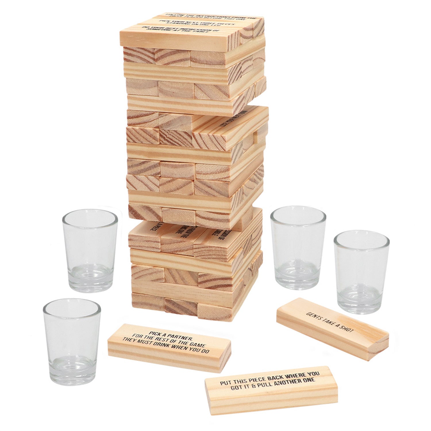 das-kost-mland-drinking-tower-trinkspiel-4-gl-ser-54-holzkl-tze image 1