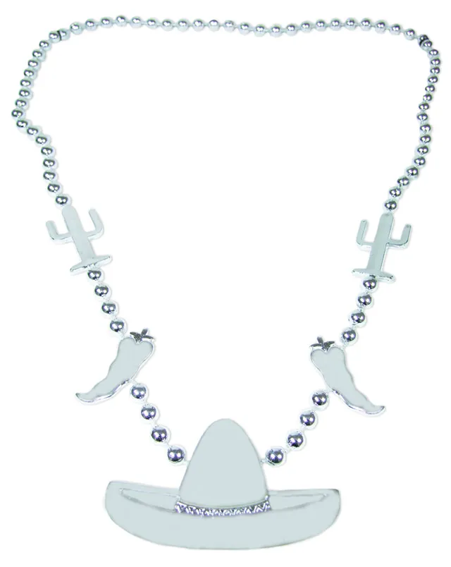 das-kost-mland-accessoires-mexiko-halskette-silber-sombrero image 1
