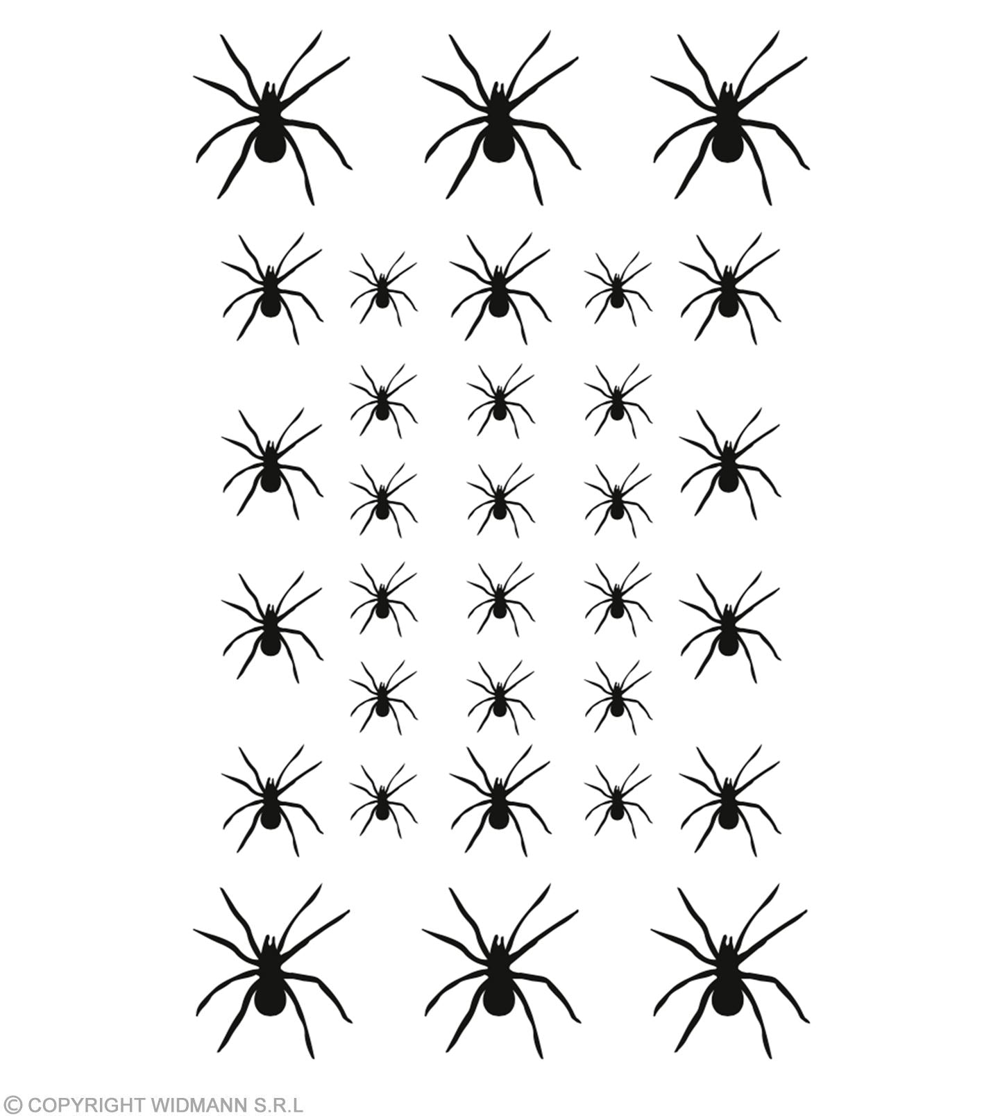 das-kost-mland-accessoires-spinnen-tattoos-32-st-ck-schwarz image 3