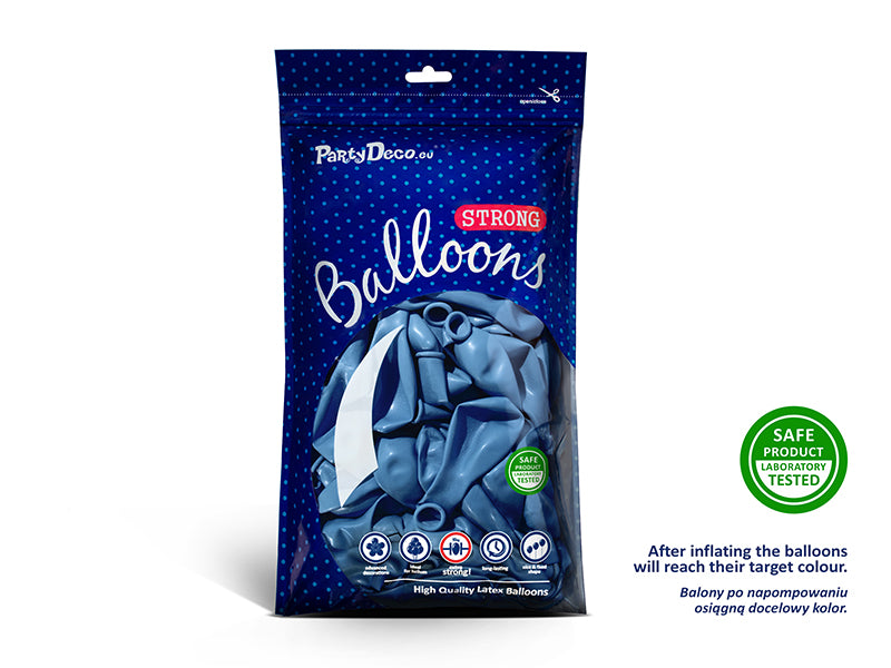 das-kost-mland-uni-metallic-luftballons-100-st-ck-blau-30-cm image 2