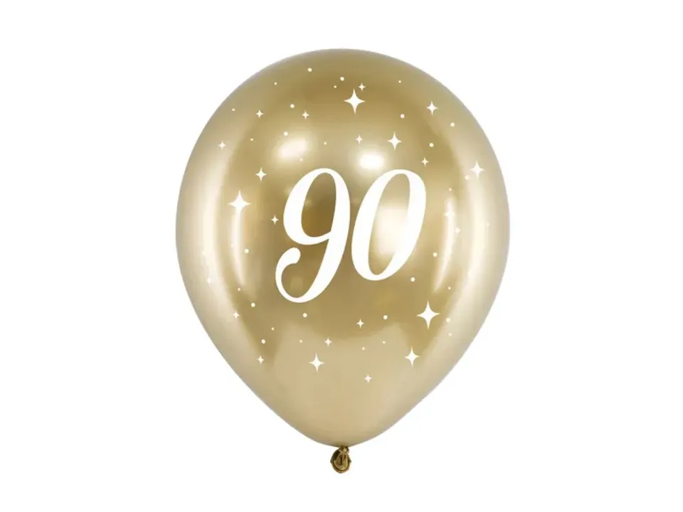 das-kost-mland-happy-birthday-luftballon-gold-30cm-6-stk image 1