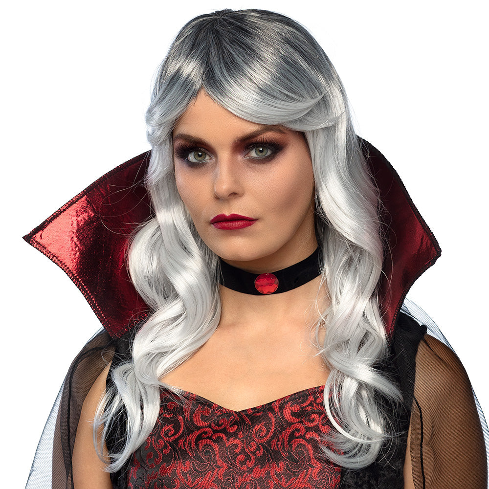 das-kost-mland-accessoires-vampiresse-85610-per-cke-damen-wei-grau-lang image 1