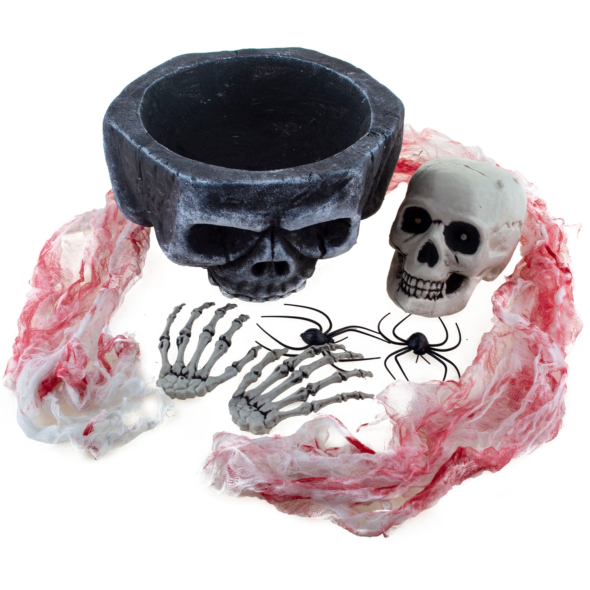 das-kost-mland-totenkopf-skelett-deko-set-7-tlg-mit-licht image 1