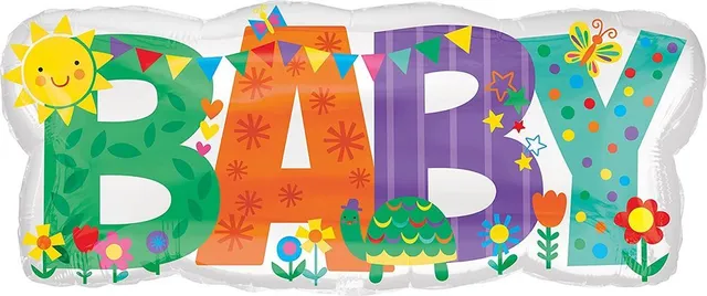 das-kost-mland-welcome-baby-supershape-folienballon-83x35cm image 1