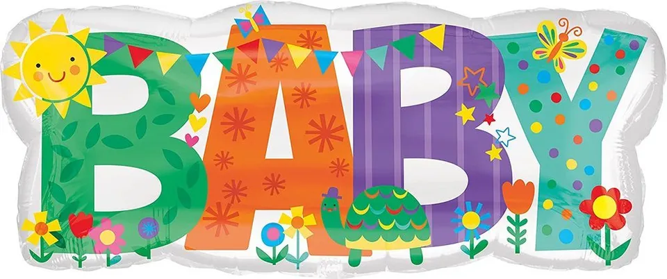das-kost-mland-welcome-baby-supershape-folienballon-83x35cm image 1