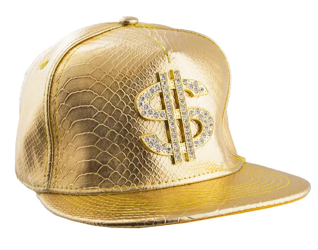 goldenes-basecap-dollar-zeichen-kroko-rapper-cap-verstellbar image 1