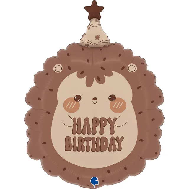 das-kost-mland-dekorationen-folienballon-igel-happy-birthday-61cm image 1