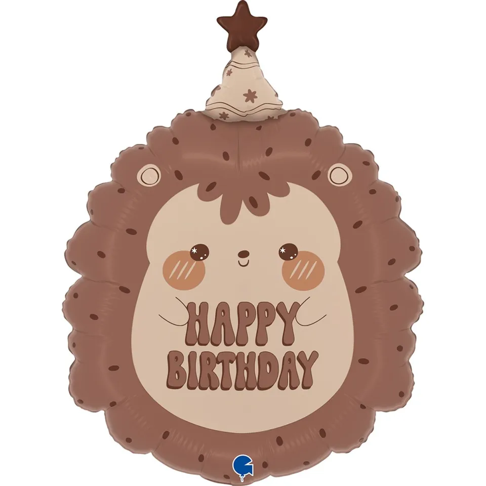 das-kost-mland-dekorationen-folienballon-igel-happy-birthday-61cm image 1