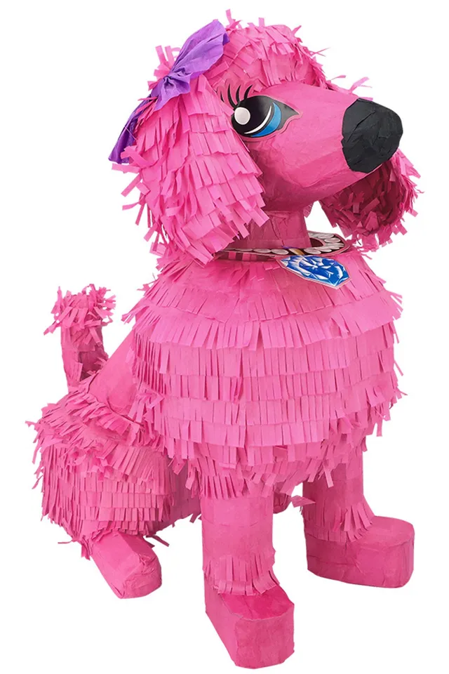 das-kost-mland-pinata-rosa-pudel-45x24x38cm-zum-bef-llen image 1