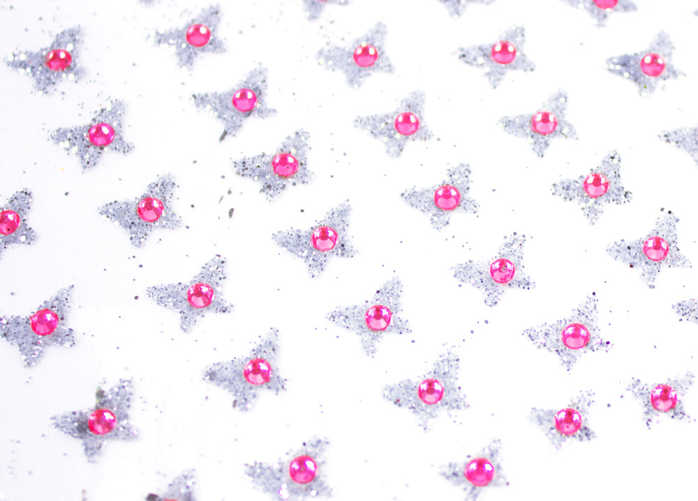 das-kost-mland-glitzer-sticker-pink-gesicht-haar-selbstklebend image 2
