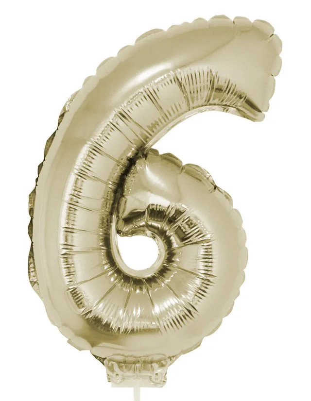das-kost-mland-zahlen-folienballon-41cm-zahl-6-champagner image 1