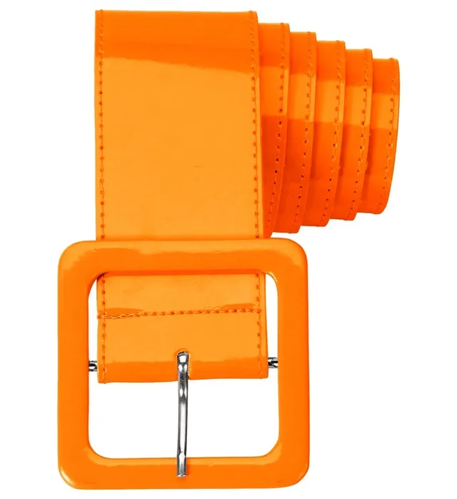 das-kost-mland-accessoires-neon-lack-g-rtel-damen-orange-124-cm image 1