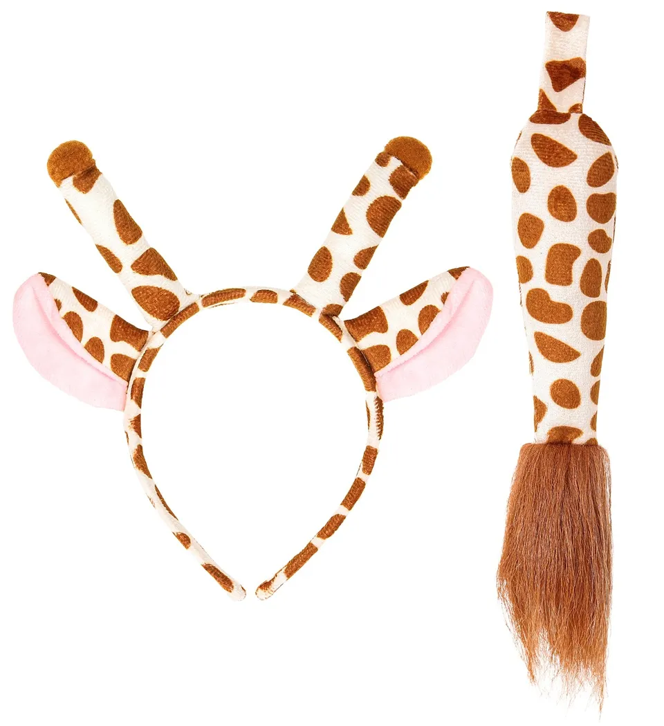 das-kost-mland-herren-kost-mset-giraffe-haarreif-schwanz image 1
