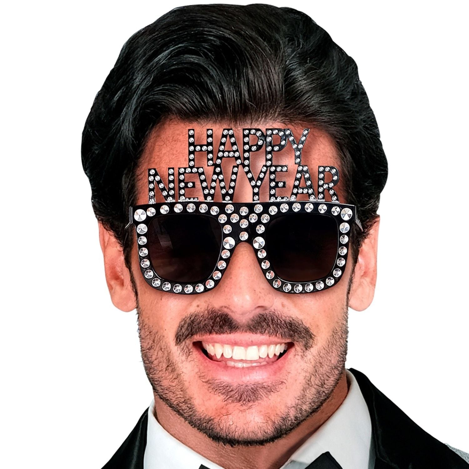 das-kost-mland-accessoires-brille-happy-new-year-schwarz-silvester image 2