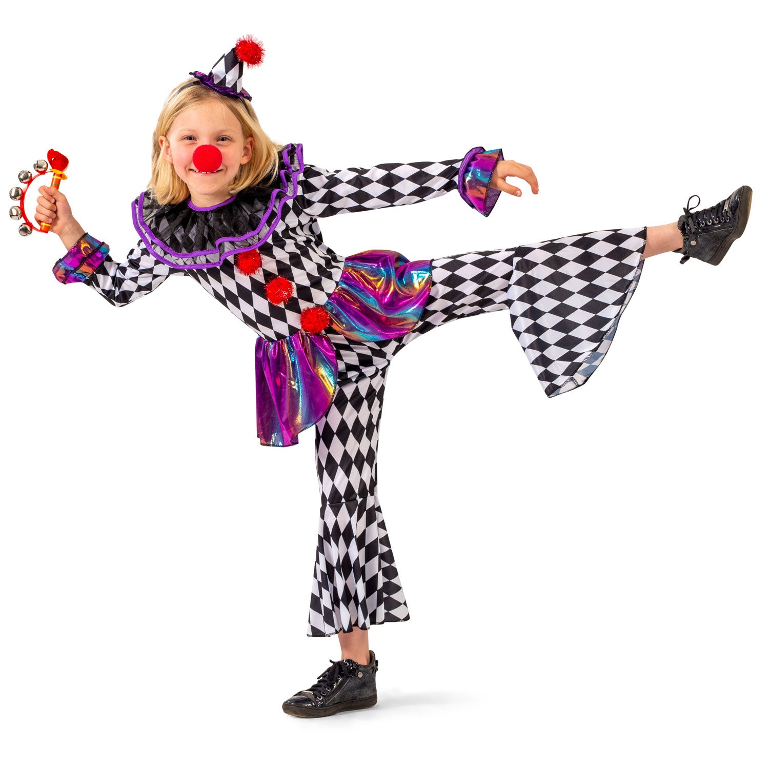 das-kost-mland-chelsey-harlekin-kinderkost-m-gr-116-mit-hut image 1