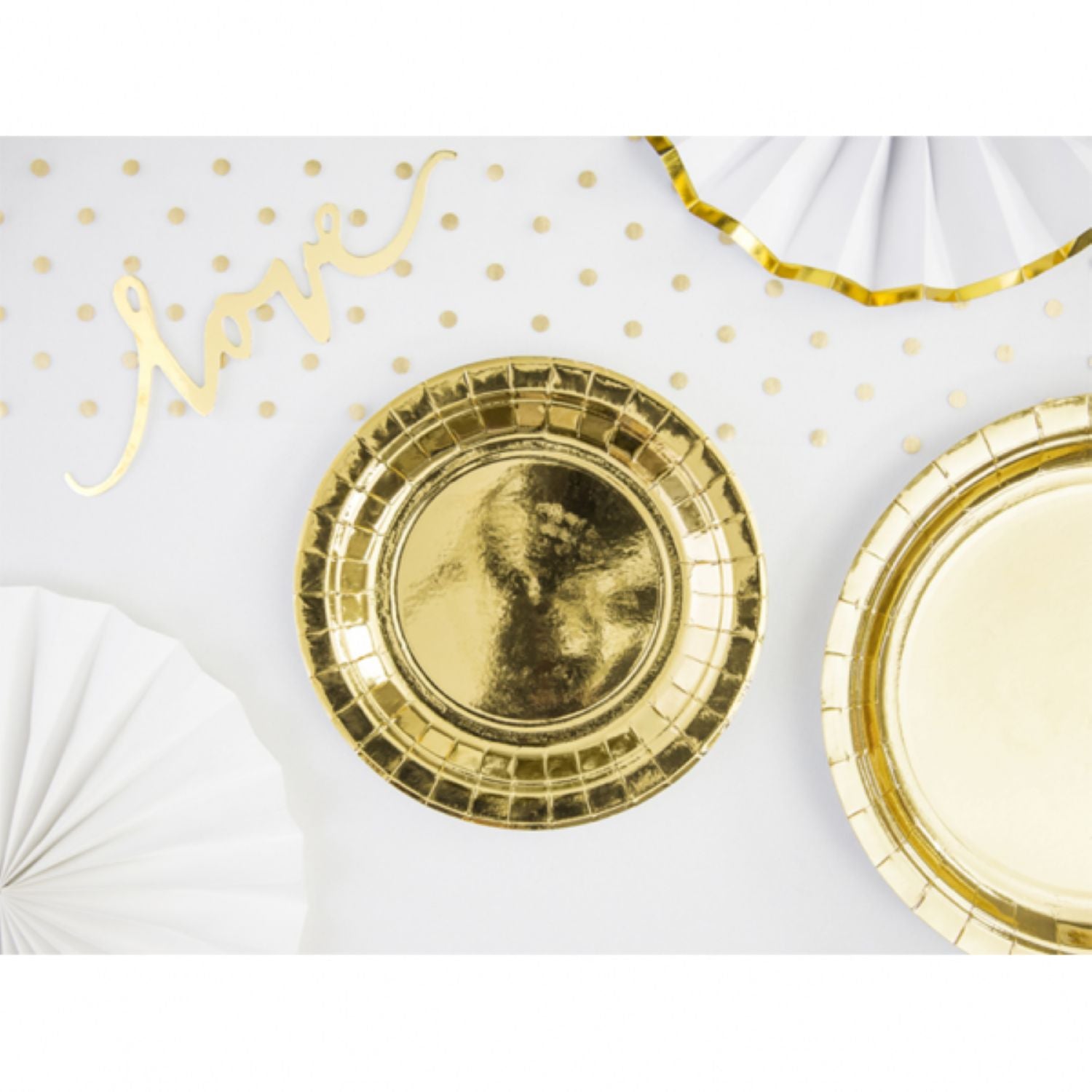 das-kost-mland-deko-pappteller-18cm-gold-6-stk-rund image 2