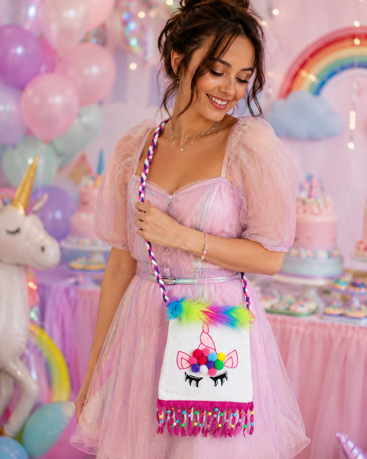 das-kost-mland-einhorn-handtasche-wei-umh-ngetasche image 2