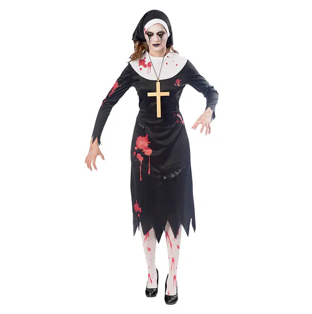 nonnenkost-m-lady-zombie-nonne-blutig-damen-gr-l-kost-m image 1