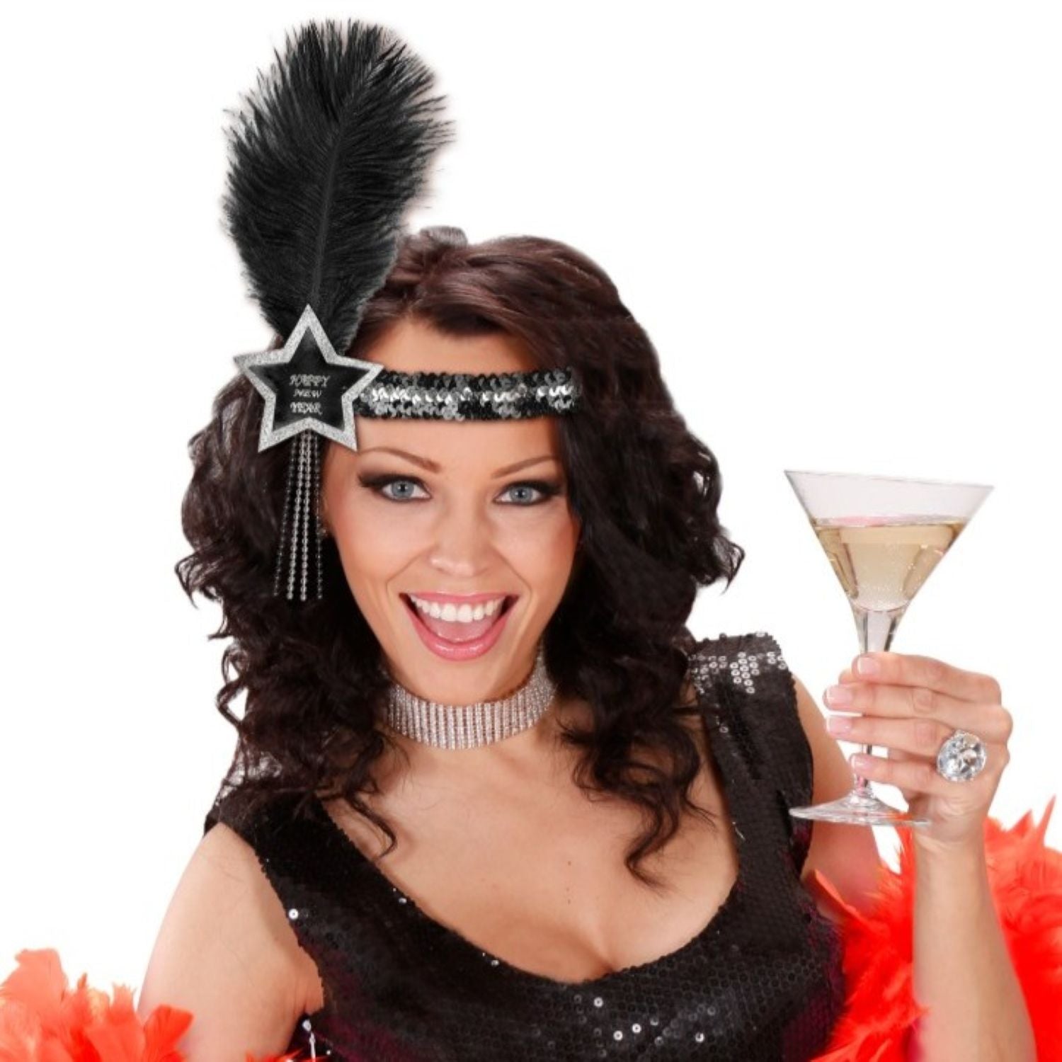 das-kost-mland-accessoires-charleston-stirnband-happy-new-year-silber image 2