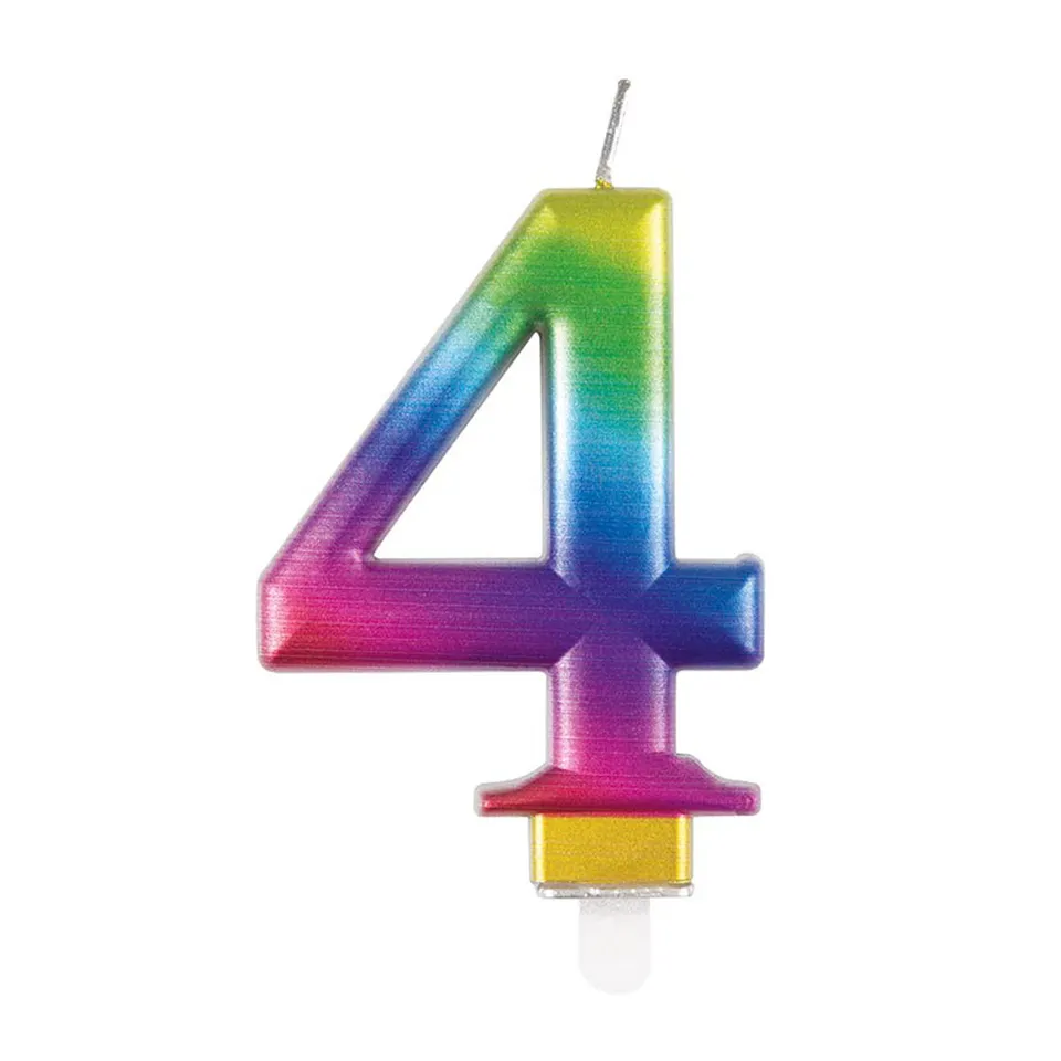 das-kost-mland-zahlenkerze-regenbogen-zahl-4-tortenkerze image 1