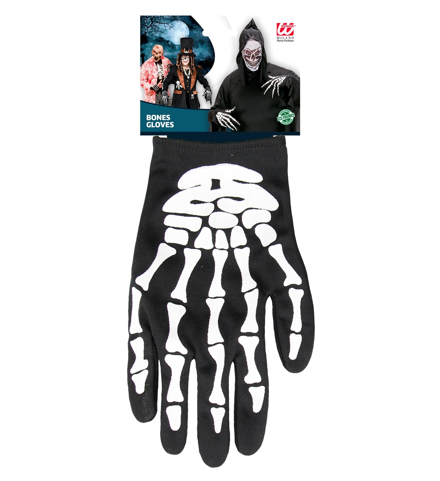das-kost-mland-herren-skelett-handschuhe-schwarz-wei-einheitsgr-e image 2