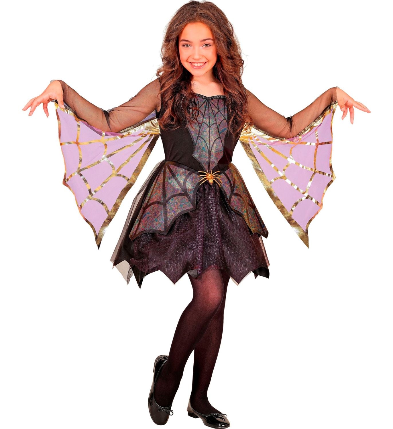 das-kost-mland-spinnenm-dchen-kost-m-kinder-kleid-schwarz image 1