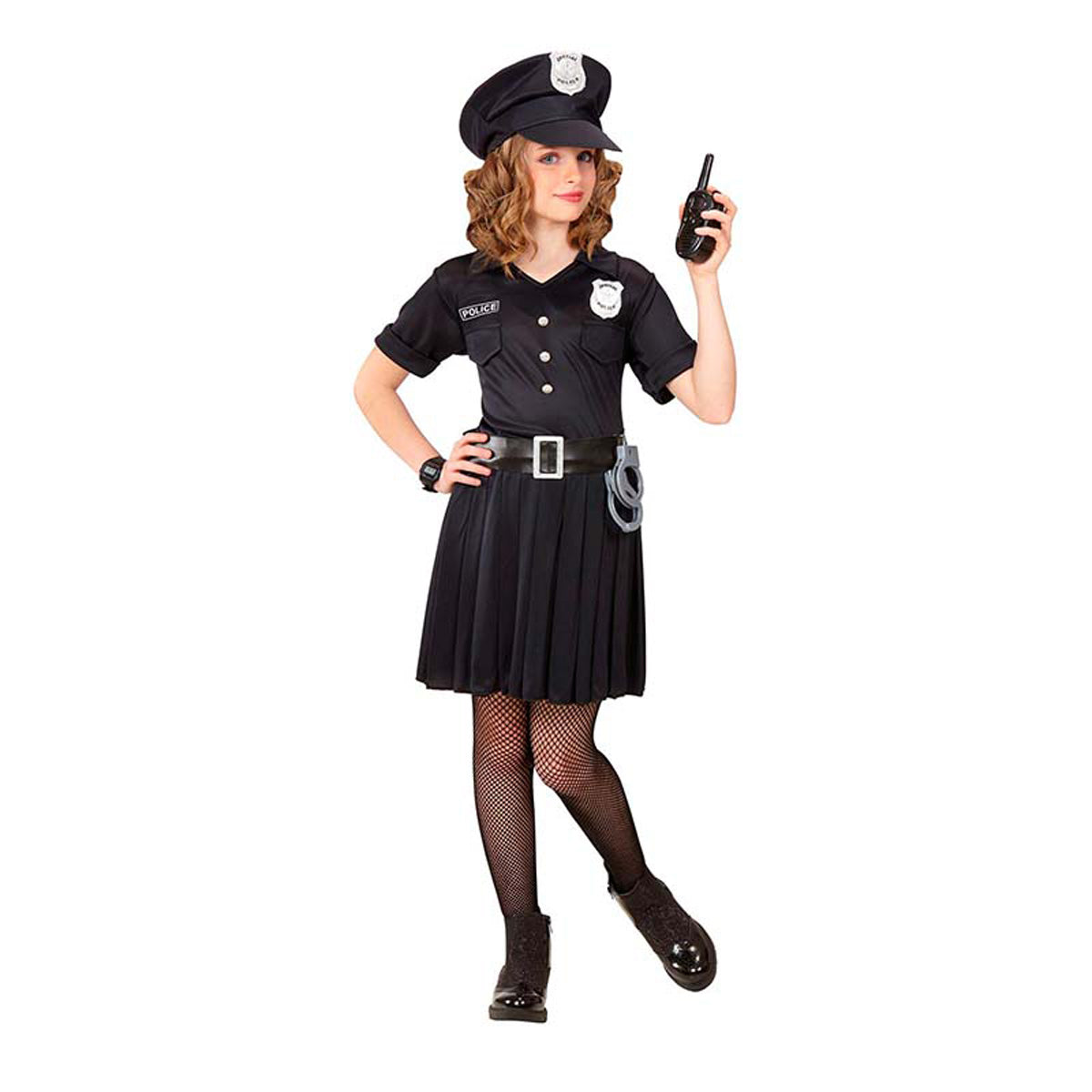 das-kost-mland-m-dchen-polizistin-kost-m-kleid-m-tze-116-164 image 2