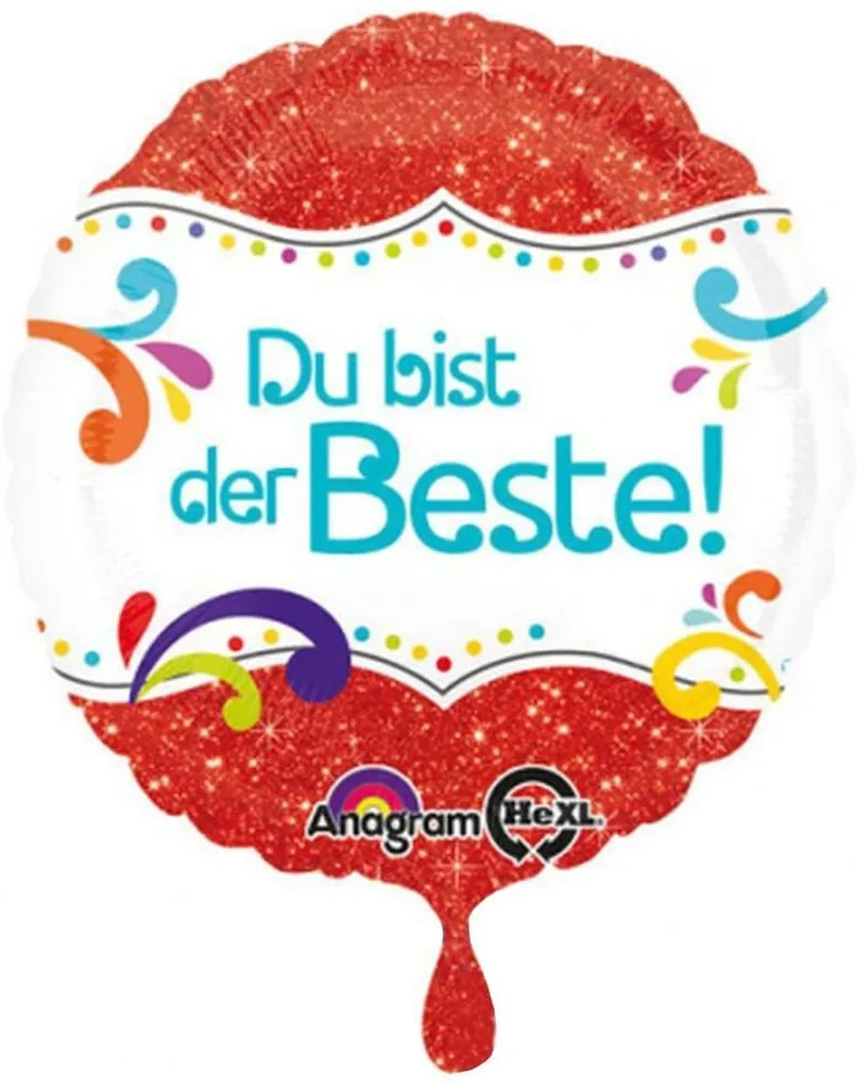das-kost-mland-folienballon-du-bist-der-beste-43cm-bunt image 1