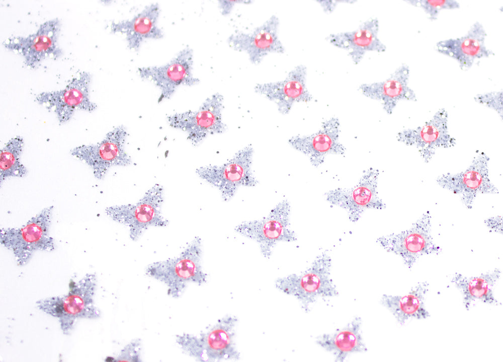 das-kost-mland-glitzer-sticker-gesicht-haar-rosa-strass-festival image 2