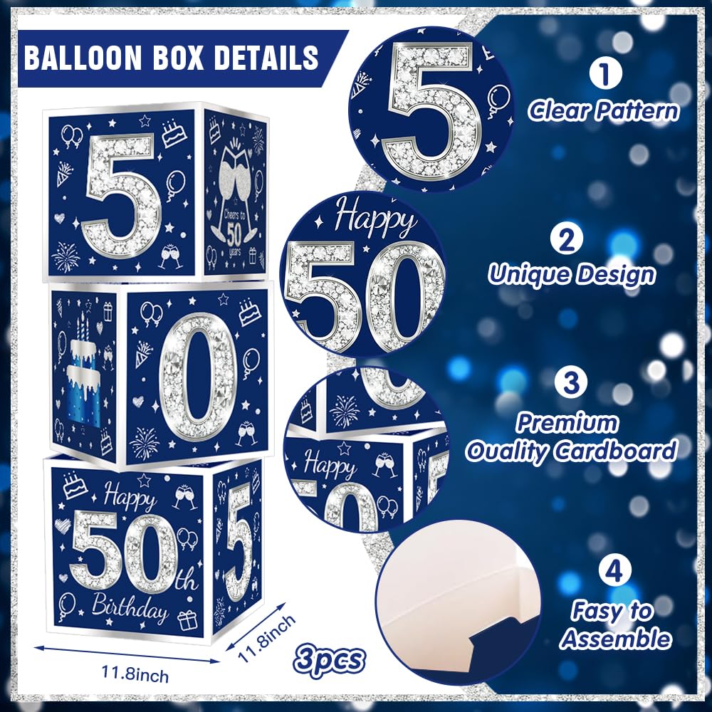heitoyi-party-supplies-50-geburtstag-deko-blau-silber-set image 2