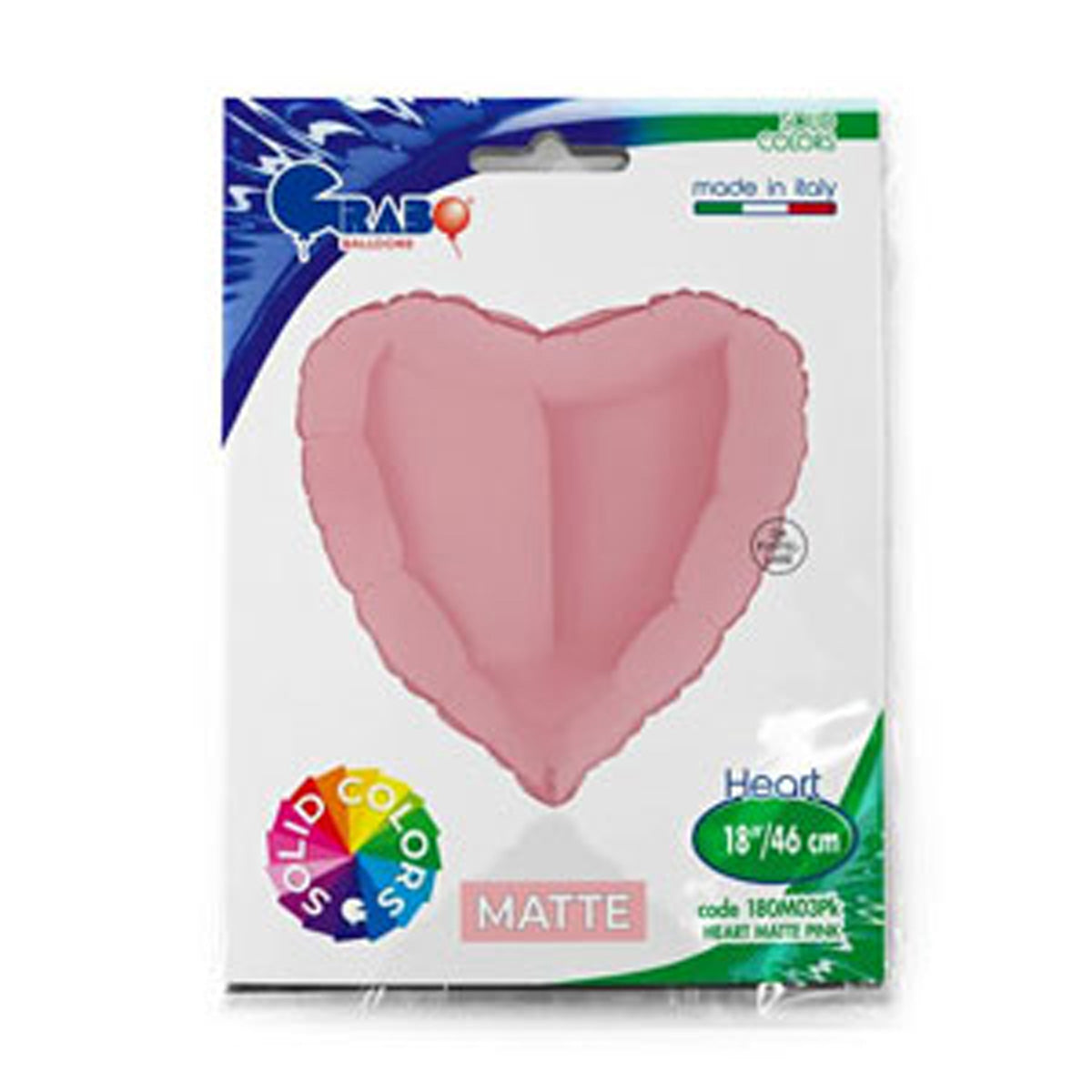 das-kost-mland-deko-herz-folienballon-46cm-matte-satin-pink image 2