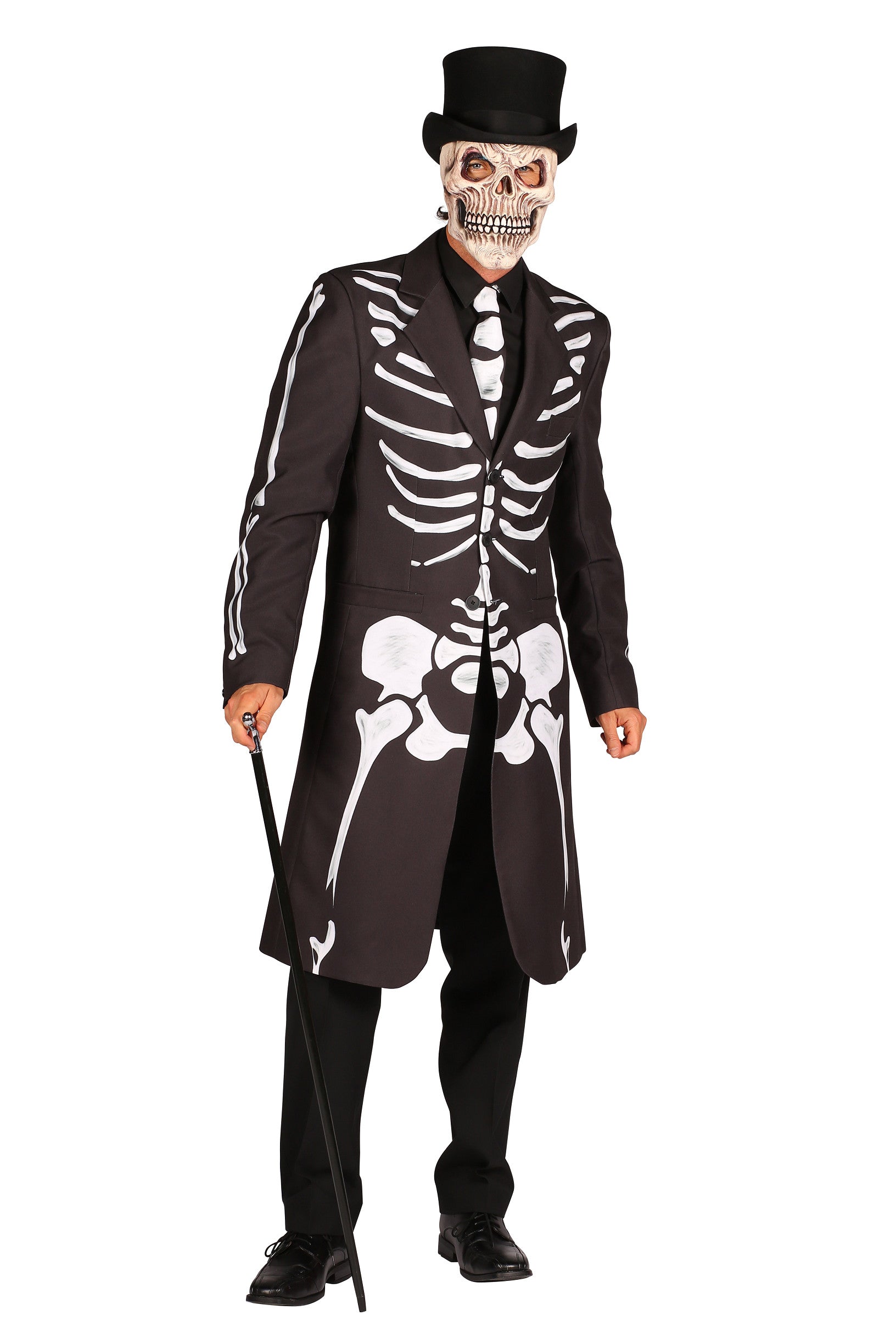 das-kost-mland-spectre-skelett-herrenkost-m-jacke-schwarz image 1