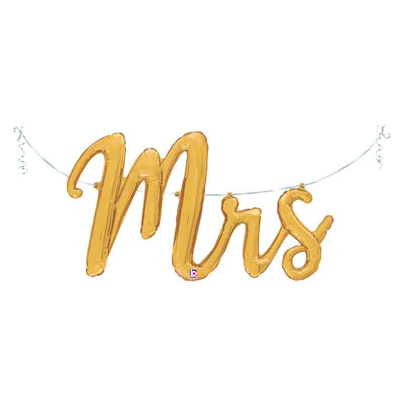das-kost-mland-dekorationen-ballongirlande-mrs-gold-112-cm-36-cm image 1