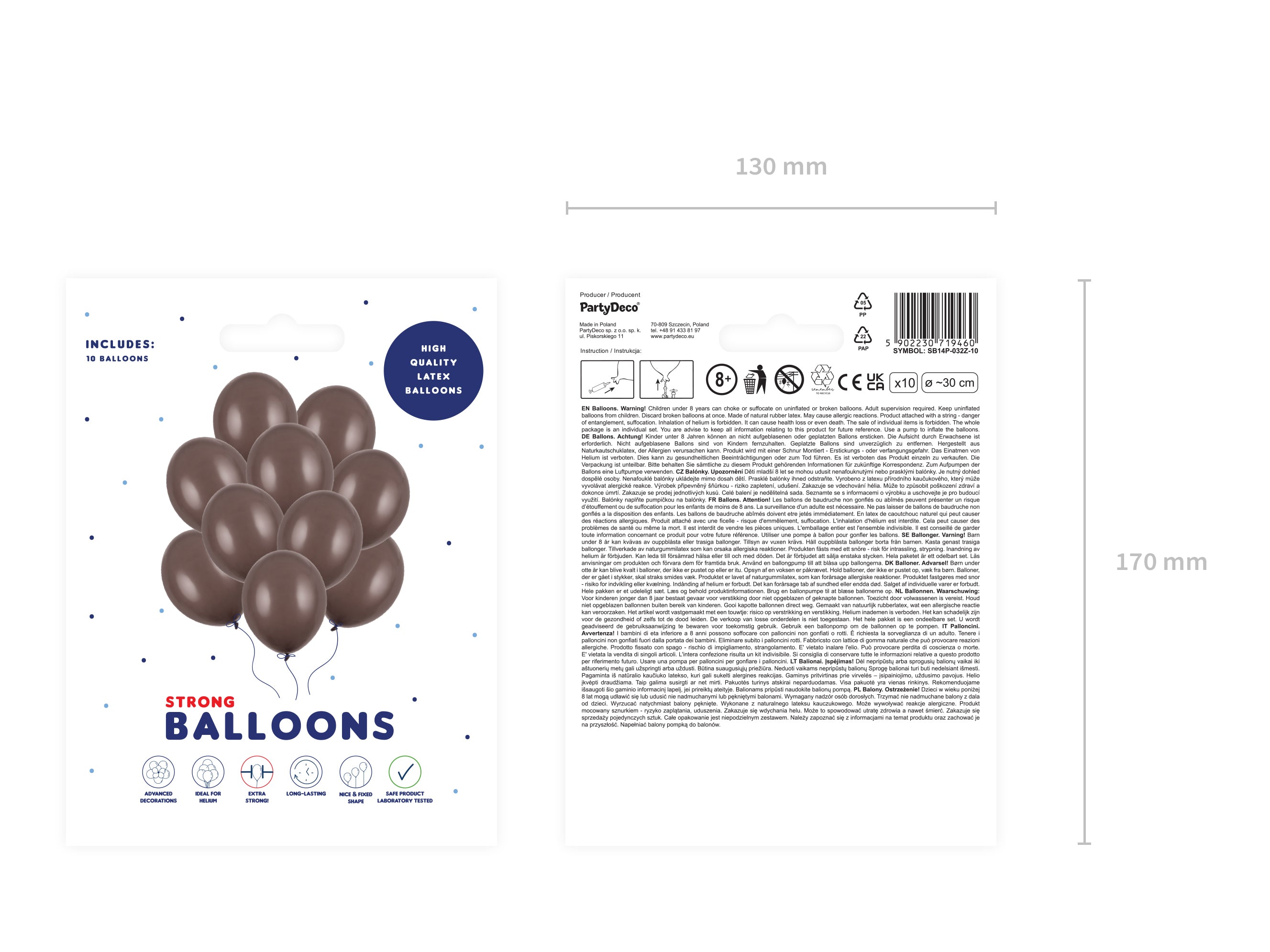 das-kost-mland-uni-pastel-luftballons-30cm-kakao-10-st-ck image 2